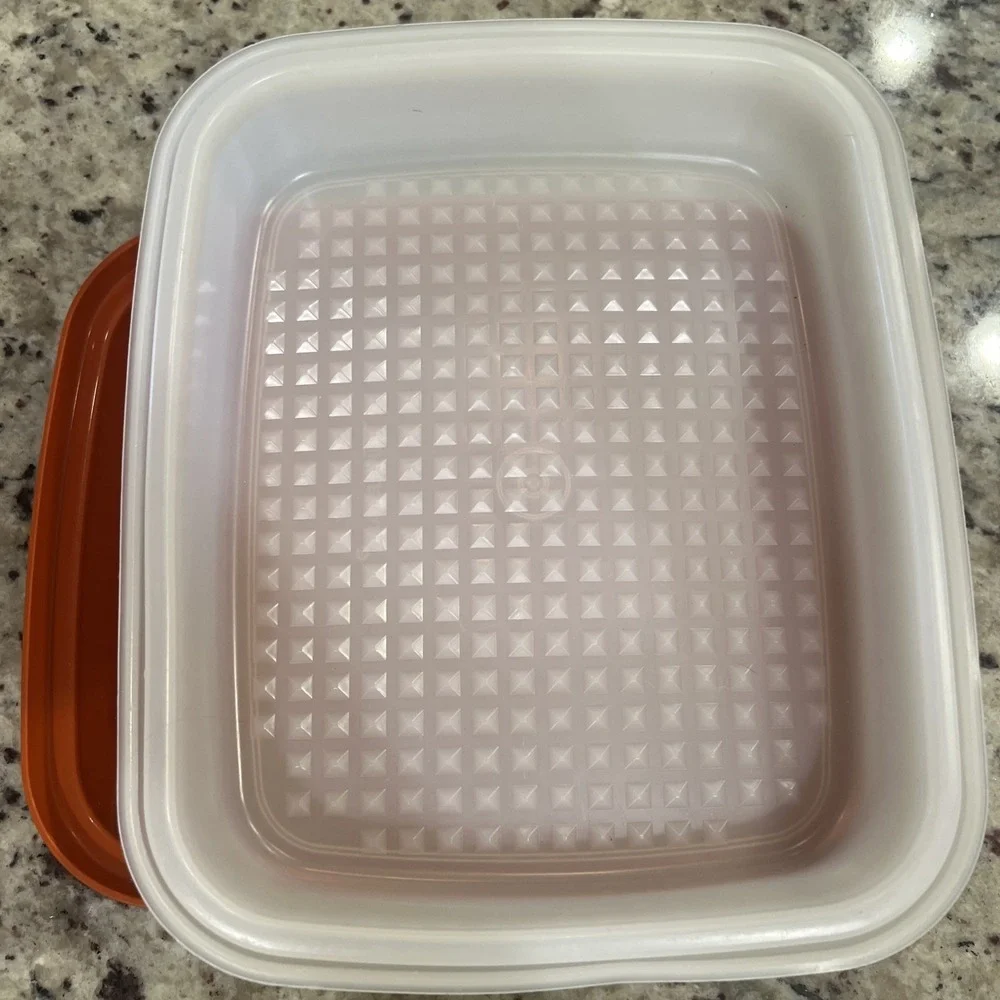 Tupperware Season Serve Marinating Container Paprika Red Vintage Air Tight